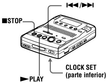 SONY MZ-B100 - Ajuste del reloj para incluir la hora de grabación - 1