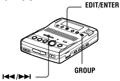 SONY MZ-B100 - Uso de la función de grupo (modo de grupo) - 1