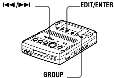 SONY MZ-B100 - Cambio de una pista a un grupo distinto - 1