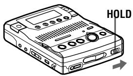 SONY MZ-B100 - Locking the controls (HOLD) - 1