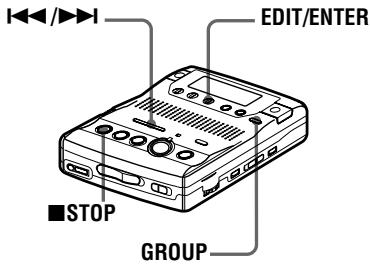 SONY MZ-B100 - Para cambiar el ajuste de grupo - 1