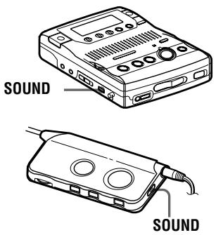 SONY MZ-B100 - Changing the sound setting - 1