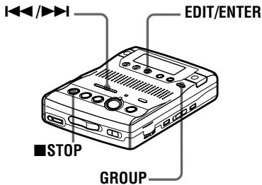 SONY MZ-B100 - To release a group setting - 1