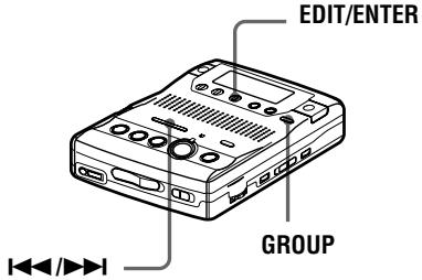 SONY MZ-B100 - Использование функции группировки записей (Групповой режим) - 1