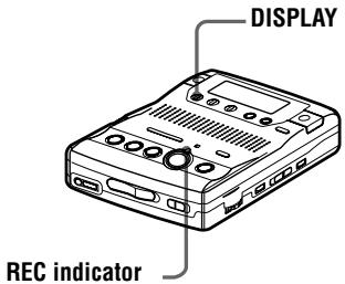 SONY MZ-B100 - Checking the remaining time or the recording position - 1