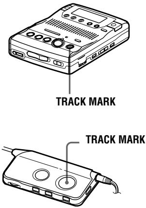 SONY MZ-B100 - Adding a track mark - 1