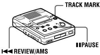 SONY MZ-B50 - Erasing a track mark - 2