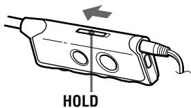 SONY MZ-B50 - Unlock the control. - 2