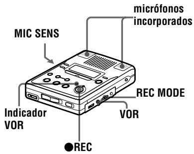 SONY MZ-B50 - VOR (Grabación accionada por la voz) - 1
