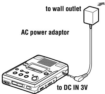 SONY MZ-B50 - Using house current - 1
