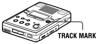 SONY MZ-B50 - Adding a track mark - 1