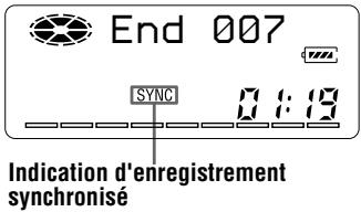 SONY MZ-B50 - Démarrage/arrêt de l'enregistrement en synchronisation avec le lecteur source (enregistrement synchronisé) - 2