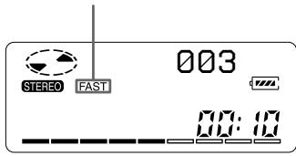 SONY MZ-B50 - Appuyez sur FAST PB. - 1