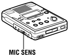 SONY MZ-B50 - Choisissez la sensibilité du microphone. - 1
