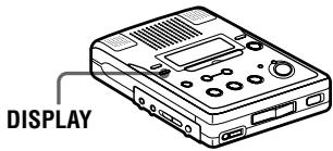 SONY MZ-B50 - Comprobación del tiempo restante o de la posición de reproducción - 1