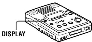 SONY MZ-B50 - Checking the remaining time or the playing position - 1