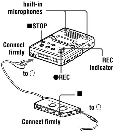 SONY MZ-B50 - Record an MD. - 1