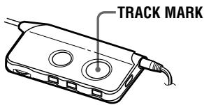 SONY MZ-B50 - Adding a track mark - 2