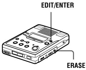 SONY MZ-B50 - To erase a track - 1