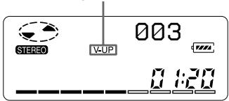 SONY MZ-B50 - Enhancing voice clarity during playback (Voice Up) - 2