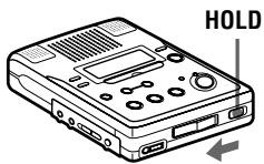 SONY MZ-B50 - Unlock the control. - 1