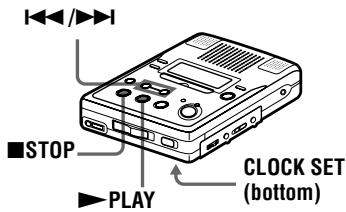 SONY MZ-B50 - Setting the clock to stamp the recorded time - 1