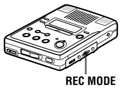 SONY MZ-B50 - Seleccione el modo de grabación. - 1