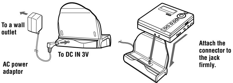 SONY MZ-N707 - Charging the rechargeable battery. - 1