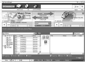 SONY MZ-N710 - Checking out audio files to the Net MD - 2