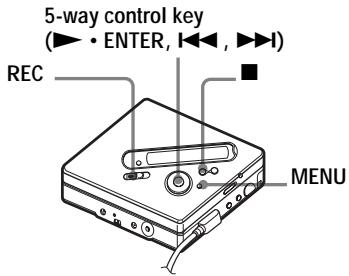 SONY MZ-N710 - To start/stop recording in sync with the sound source (Synchro-recording) - 1