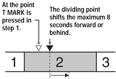 SONY MZ-N710 - Adjusting a dividing point before dividing a track (Divide Rehearsal) - 2
