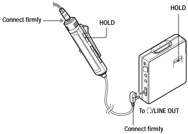 SONY MZ-N910 - Make connections and unlock the controls. - 1