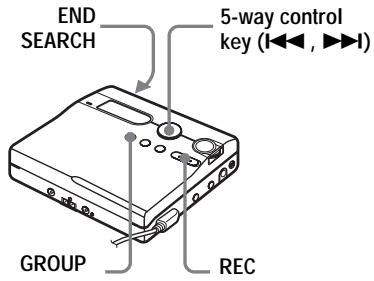 SONY MZ-N910 - Using the group function when recording - 1