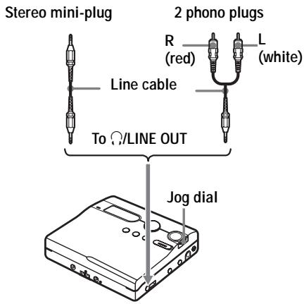 SONY MZ-N910 - Connecting to a stereo system (LINE OUT) - 2