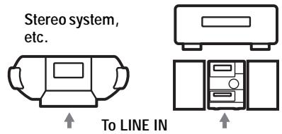 SONY MZ-N910 - Connecting to a stereo system (LINE OUT) - 1