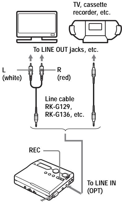 SONY MZ-N910 - Recording from a TV or radio (Analog Recording) - 1