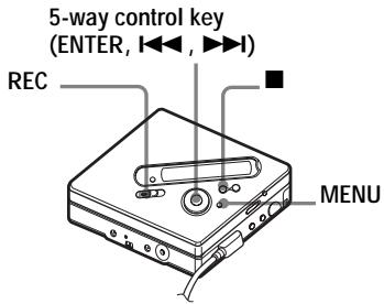 SONY MZ-NF810 - To start/stop recording in sync with the sound source (Synchro-recording) - 1