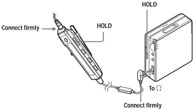 SONY MZ-NF810 - Make connections and unlock the control. - 1