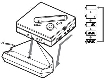 SONY MZ-NF810 - Charge the rechargeable battery. - 2