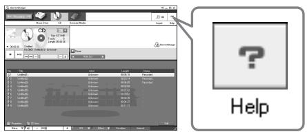 SONY MZ-NF810 - To display online help - 1