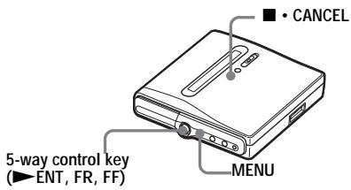 SONY MZ-NH1 - To cancel the operation while setting - 1
