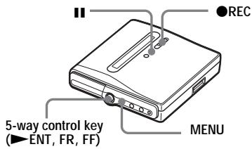 SONY MZ-NH1 - Adjusting the recording level manually - 1