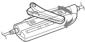SONY MZ-NH1 - Using the clip for the remote control - 1