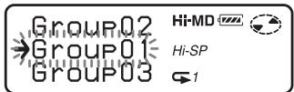 SONY MZ-NH600 - Changing the order of a group on a disc - 1