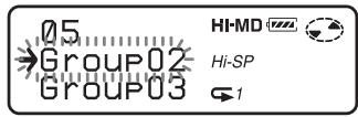 SONY MZ-NH600 - Moving a track in a disc with group setting - 2