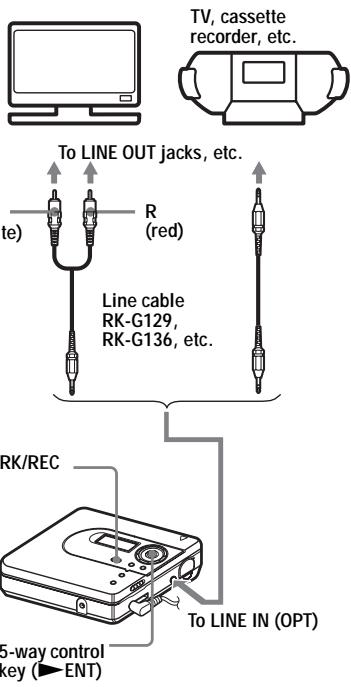 SONY MZ-NH600 - Recording from a TV or radio (Analog Recording) - 1