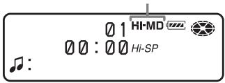 SONY MZ-NH600 - Confirm the operation mode. - 1