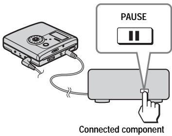 SONY MZ-NH900 - Select and pause the sound source to be recorded. - 1