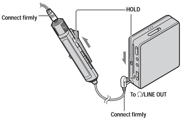 SONY MZ-NH900 - Make connections and unlock the controls. - 2