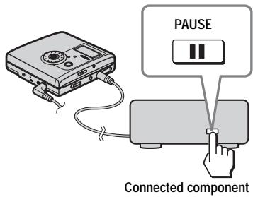 SONY MZ-NH900 - Play the source you want to record. - 1